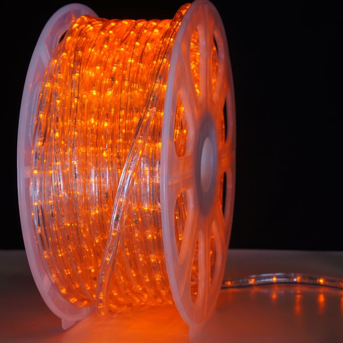 150 Foot Spool Of 38 Inch Orange Led Rope Light