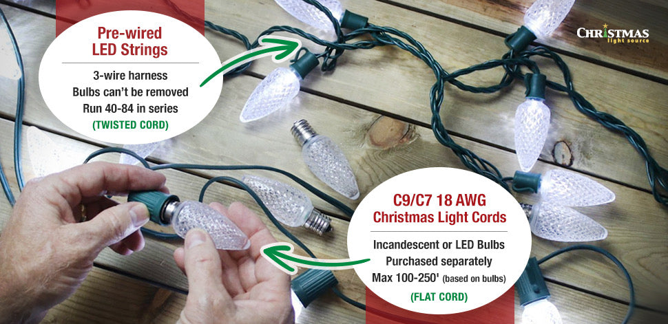 LED Strings vs Bulbs and Cords – Christmas Light Source