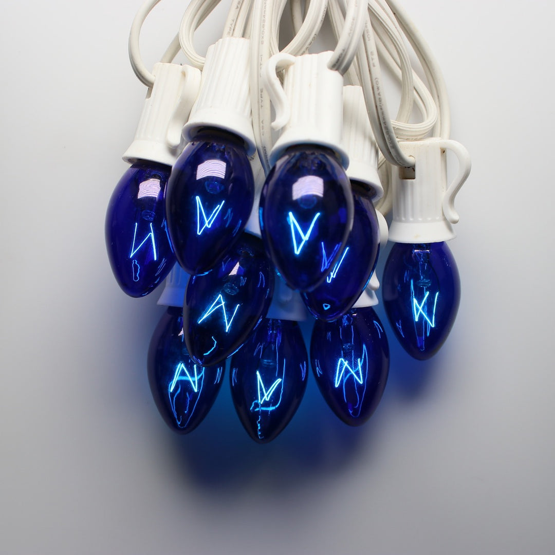 Blue Glass Christmas Bulbs