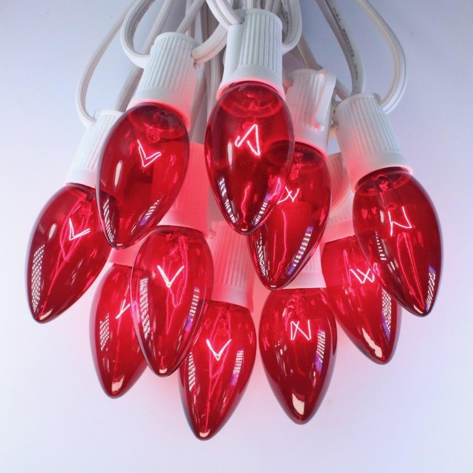 Red Glass Bulbs