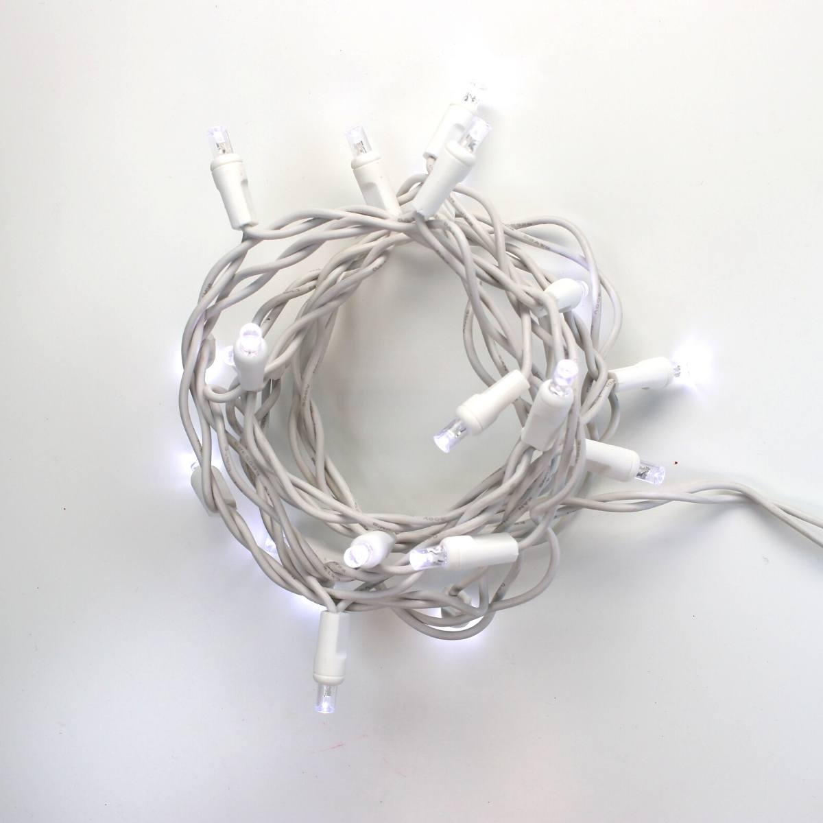 20 light Pure White LED Craft Lights White Wire Christmas Light