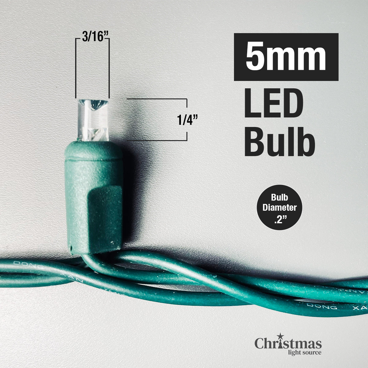 50-light 5mm Warm White Strobe LED Christmas Lights, 4