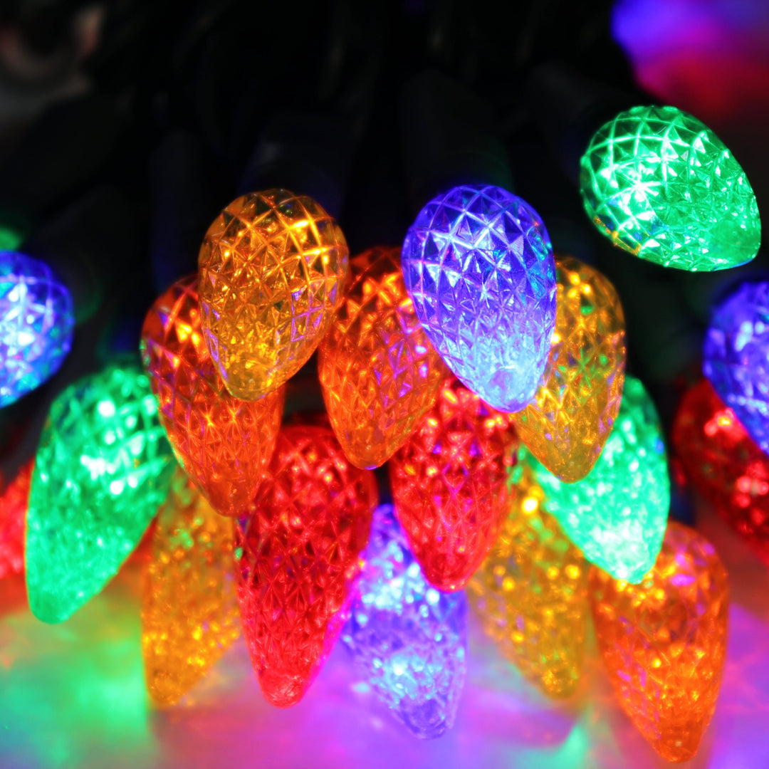Set of 50 RGB Color Changing 5mm LED Mini Lights with 4in Spacing
