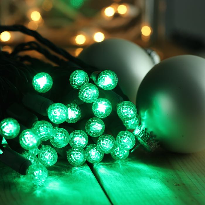 50 light G12 Green LED Christmas Lights 4