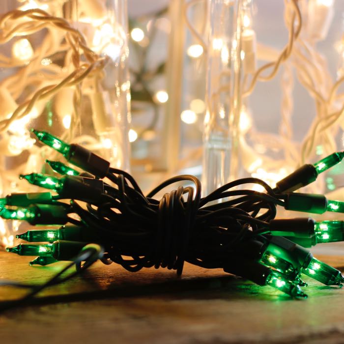 Battery Operated Lights - 20 Blue Battery Operated 5mm LED Christmas Lights,  Green Wire