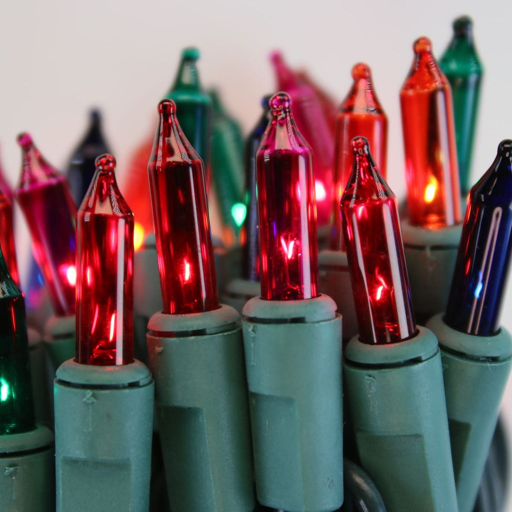 100-bulb Green Mini Lights, 2.5 Spacing, White Wire – Christmas Light  Source