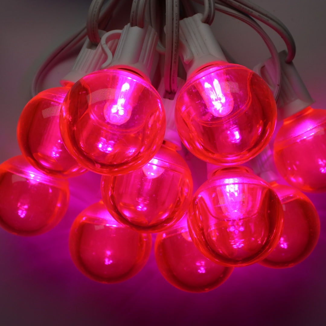 G40 Pink Smooth LED Bulbs Christmas E12 – Bases Source Light