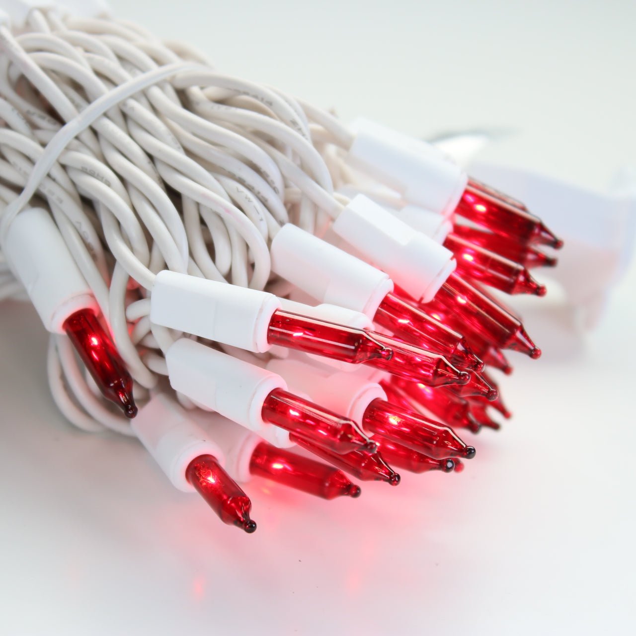 Red and white christmas online lights white wire